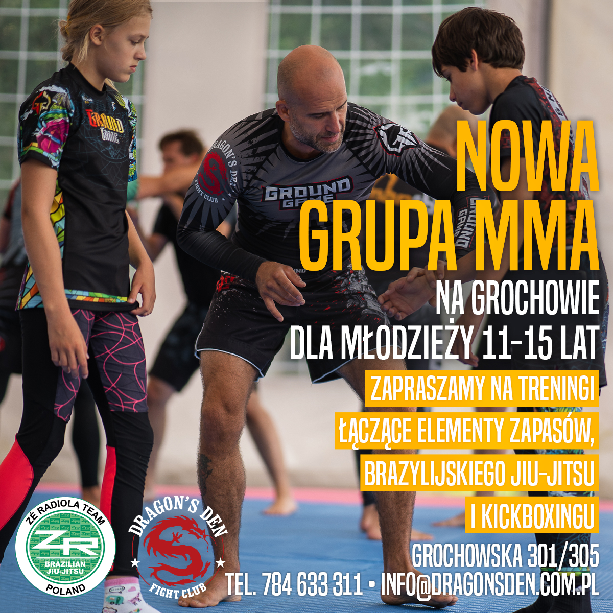 Teenagers with coach training