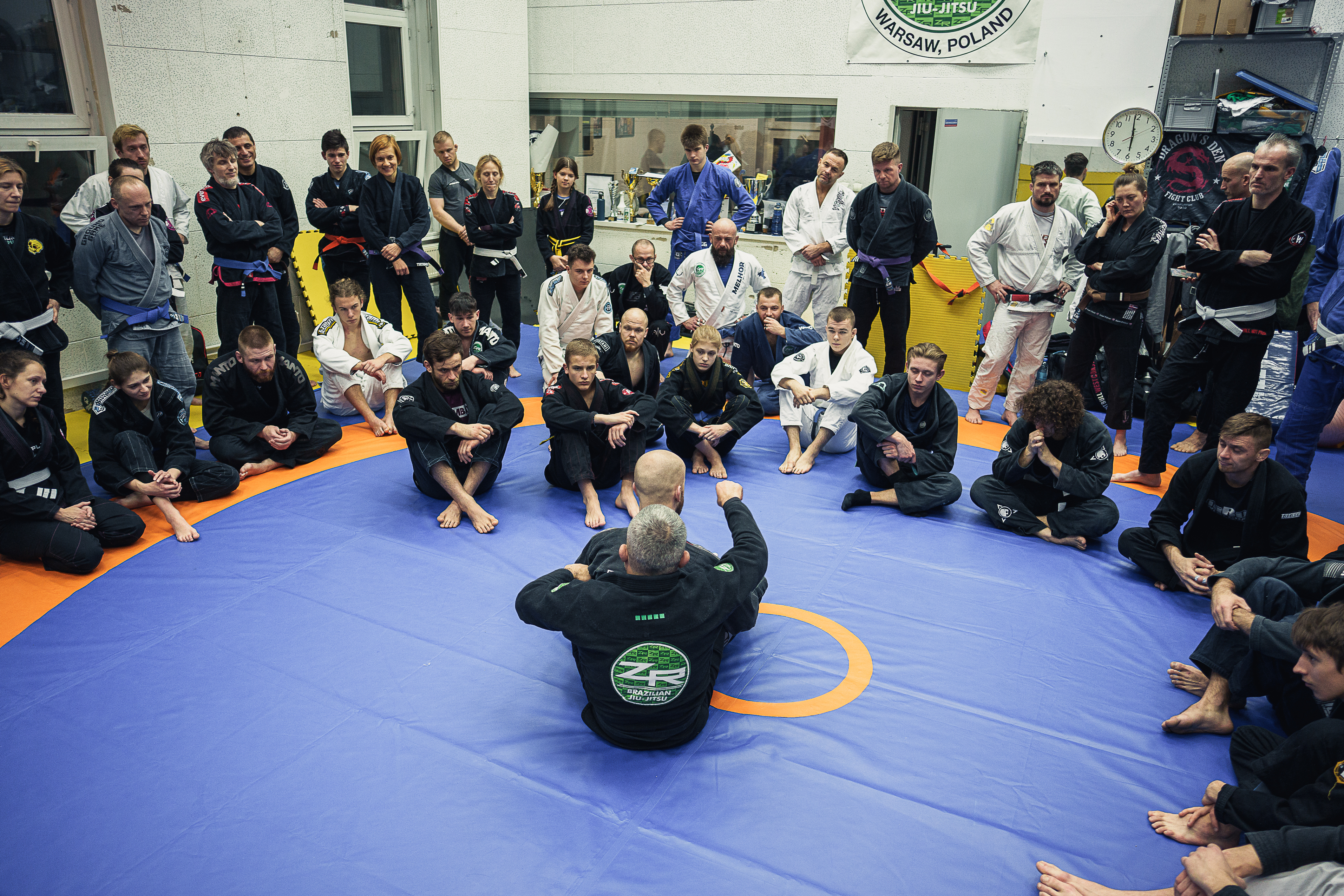 BJJ team observing instructor